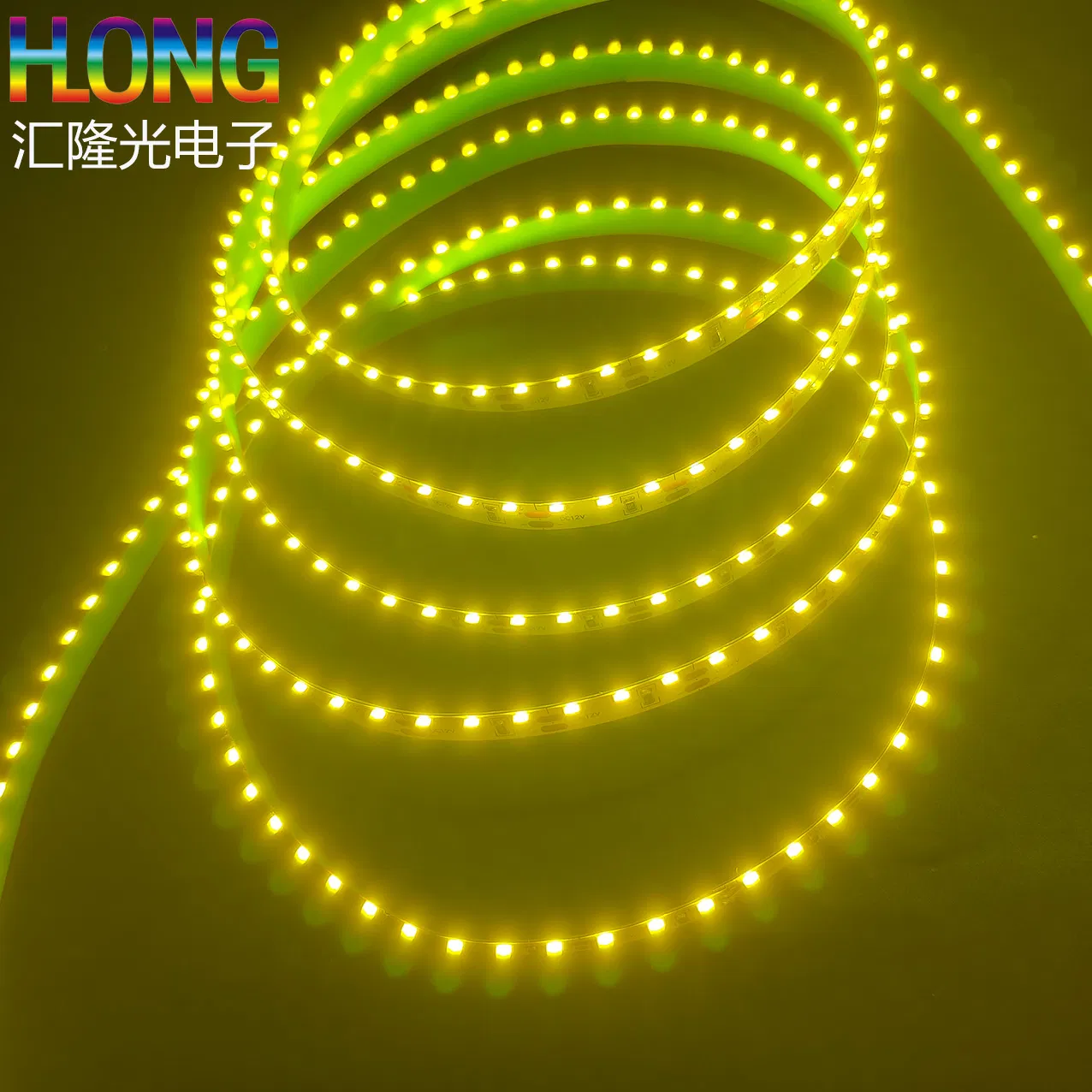 DC12V 120LEDs/M SMD3014 Side-Emitting LED Lemon Yellow Amber-Ish Flexible LED Strip for Decorative Lighting