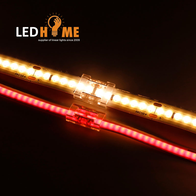 Click Tight Crystal Connector Fast Solderless Connect COB LED Strip Lighting or Other LED Light Strip