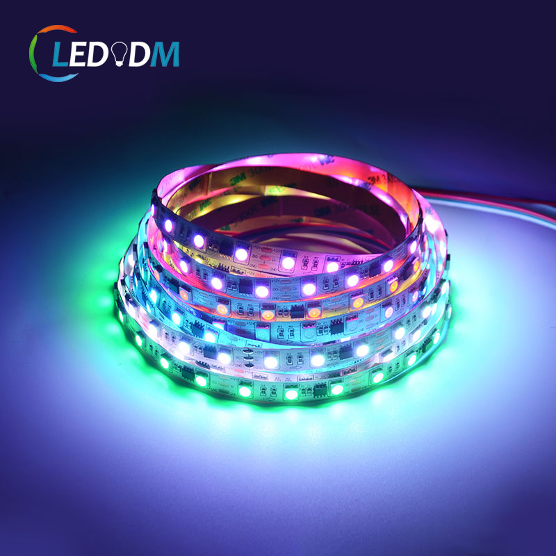 China Wholesale Factory 24V Ws2811 Ws2811b SMD5050 RGB Pixel Addressable LED Light Strips for Lighting Projects