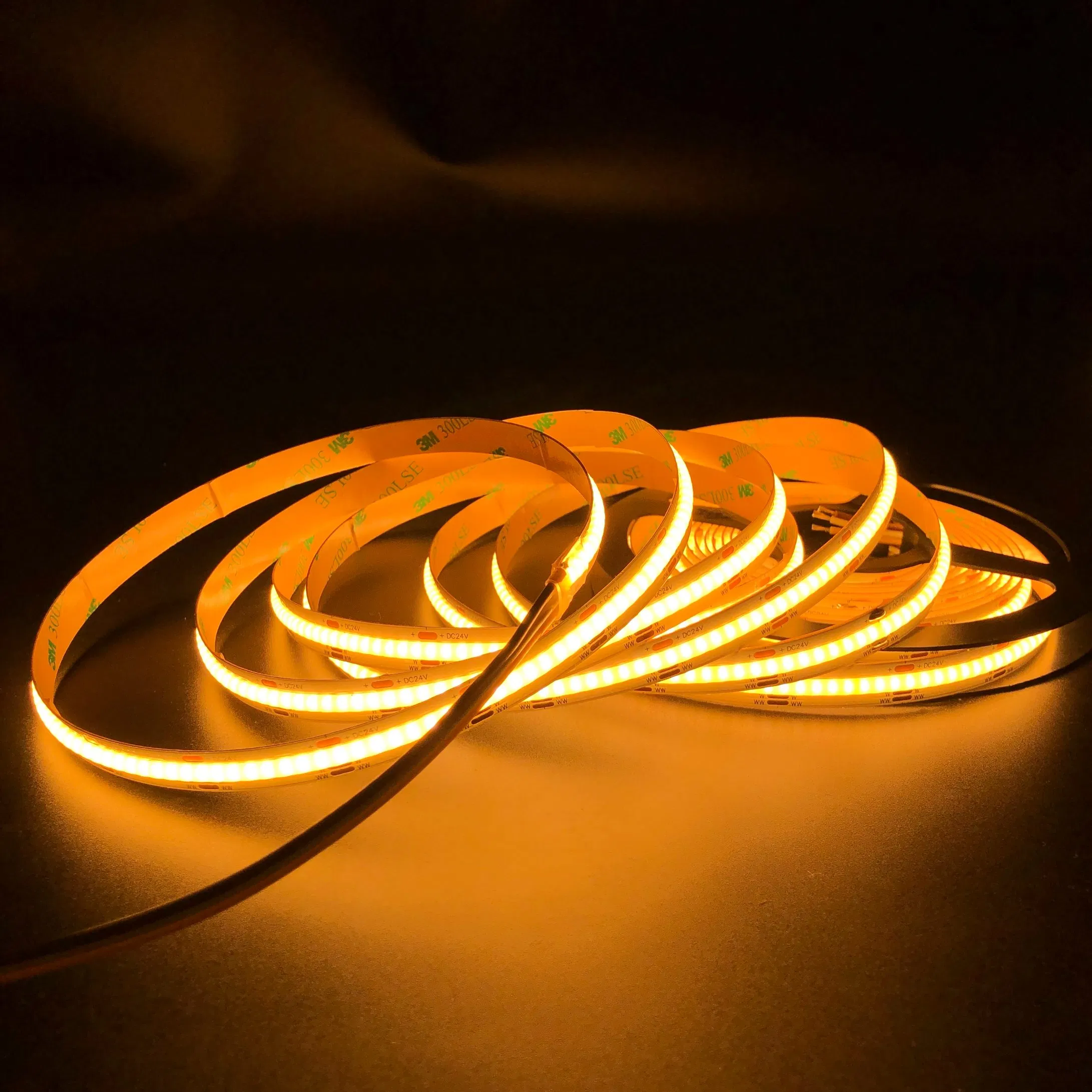 Dotless COB CCT LED Strip Light DC24V Adjustable White LED Tape Lighting