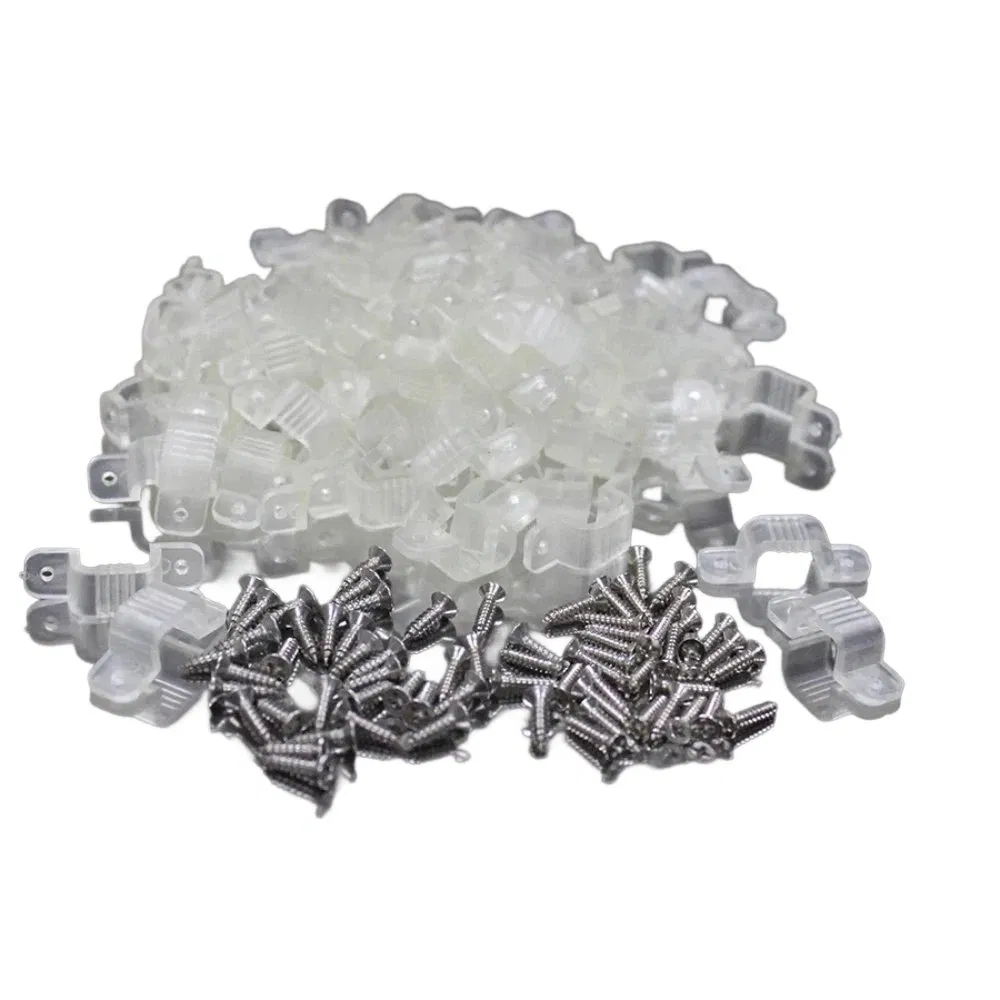 LED Strip Light Fastener Clips LED Strip Clip 5050 5730 3014 2835 Flexible Mounting Fixer for Fixing LED Strip Clips with Screw