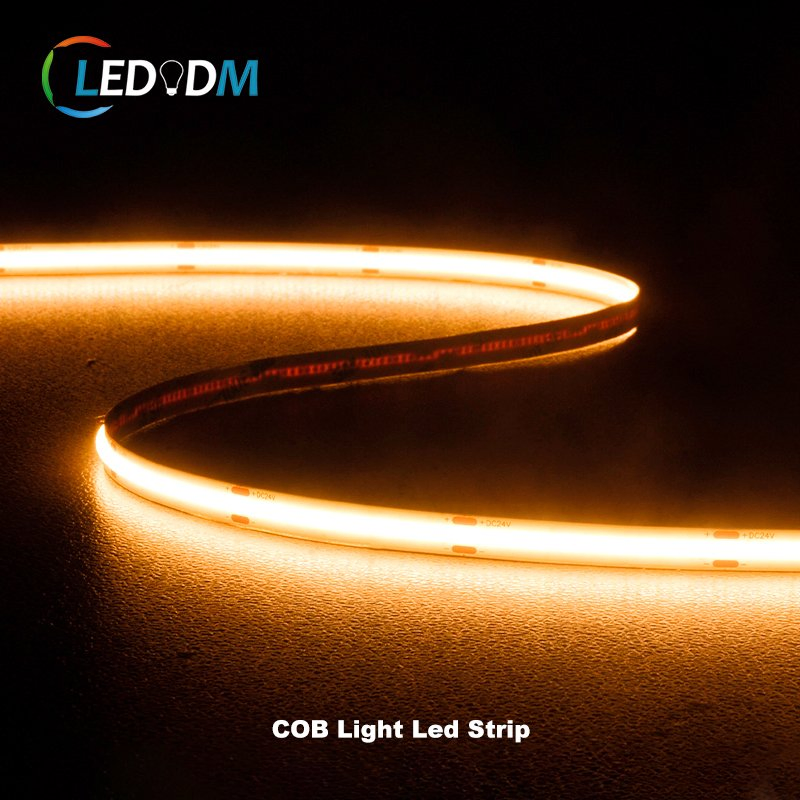 Dim to Warm 12 Volt Flexible Cutting IP65 Waterproof Ultra Thin China 12V 48V COB LED Strip with ETL CE Rhos