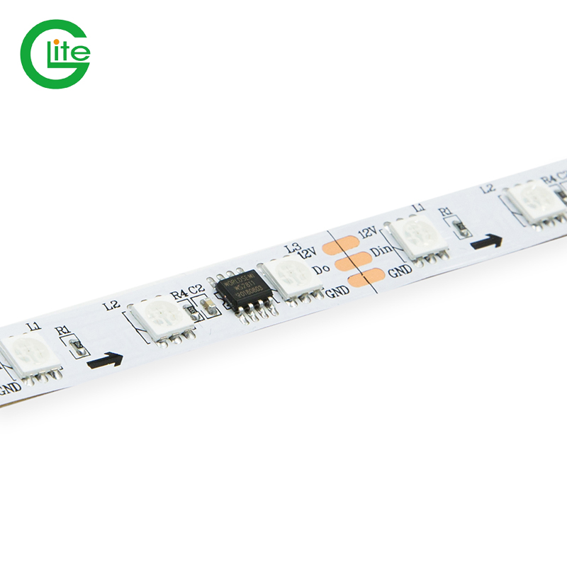 Glite 30 LEDs Addressable Strip RGB Magic Digital LED Pixel Strip Light 12V Ws2811 with Power Supplier and Controller