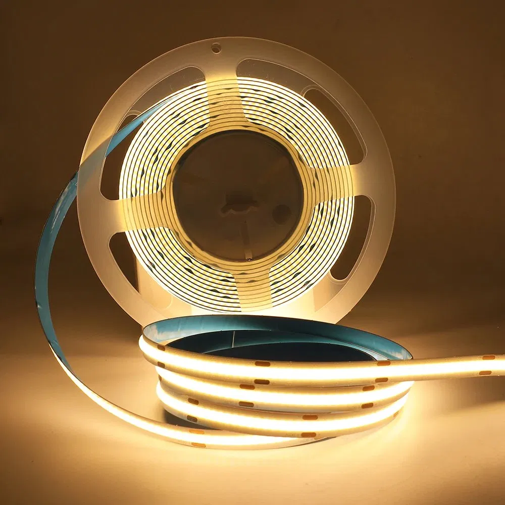 COB LED Strip 320 LEDs High Density Flexible Fcob LED Lights DC12V 24V Ra90 3000K 4000K 6000K Dimmable LED Tape 5m