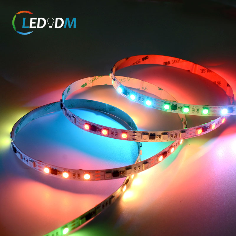 China Wholesale Factory 24V Ws2811 Ws2811b SMD5050 RGB Pixel Addressable LED Light Strips for Lighting Projects