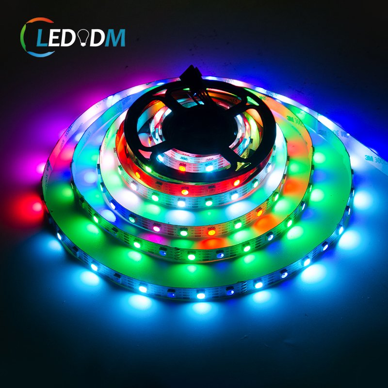 China Wholesale Factory 12V Ws2815 Ws2815b SMD5050 RGB Pixel Addressable LED Strips (ETL CE)