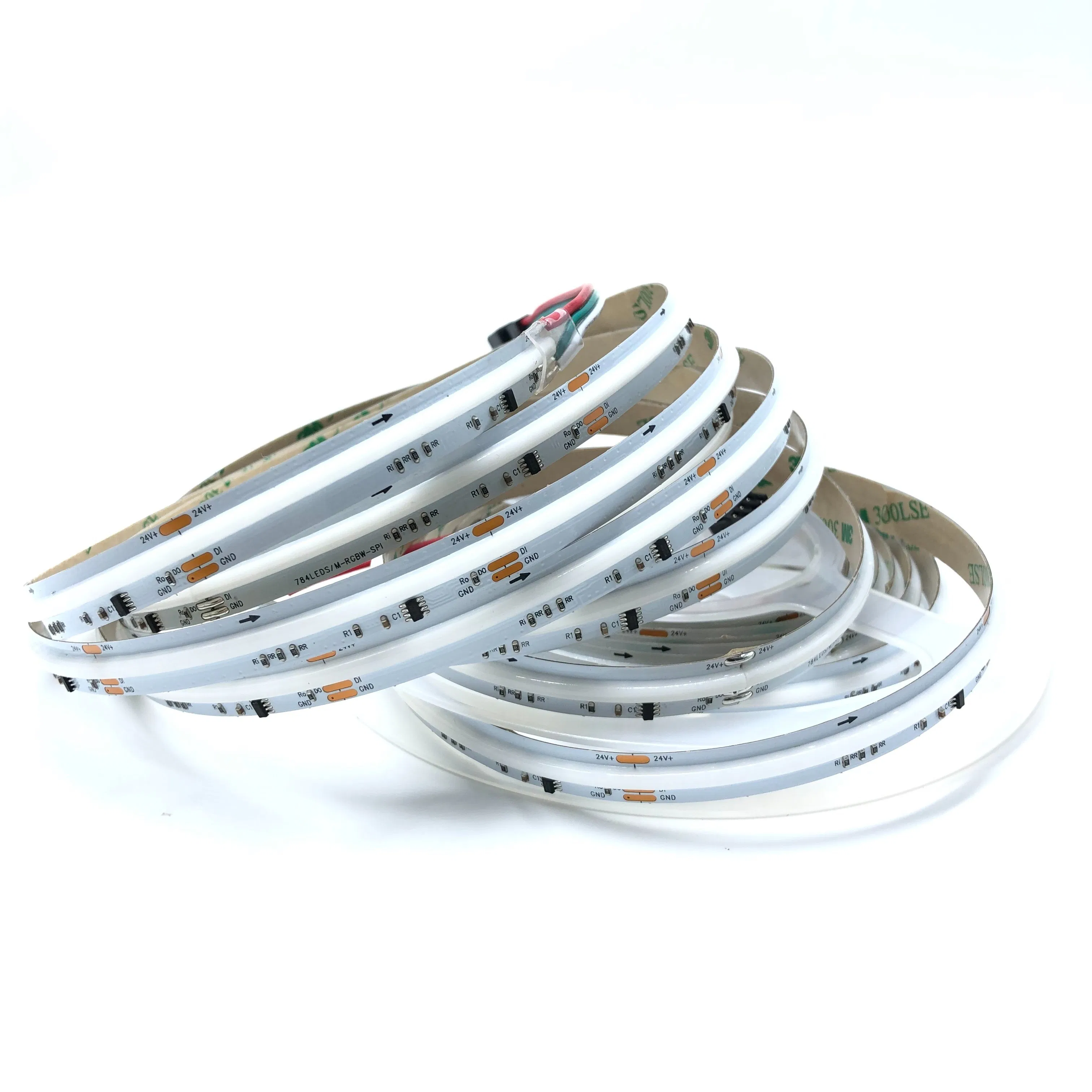 High Brightness Addressable COB Rgbcct LED Tape 24V RGBW + CCT Digital Strip