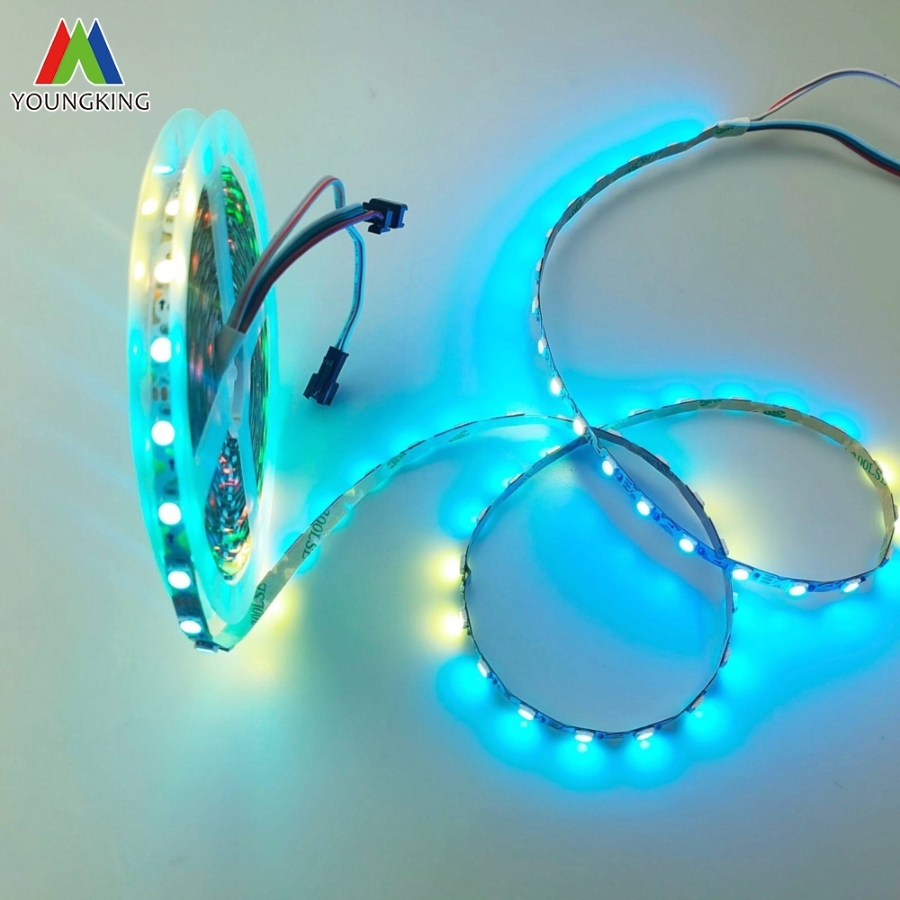 Zigzag 5V 5050 RGB Ws2812b Ws2812 Tape 5mm 6mm 48 LEDs 60LED/M 5m Smart Rgbic Bending S Shape Type Zig Zag LED Flexible Strip