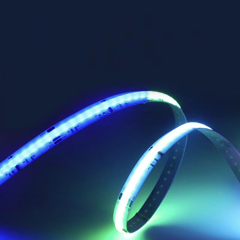 ETL CE Ukca Listed RGB+IC COB LED Strip Lights Addressable 576LEDs/M Flexible LED Strip Lights for Bedroom Kitchen Cabinet Home Lighting