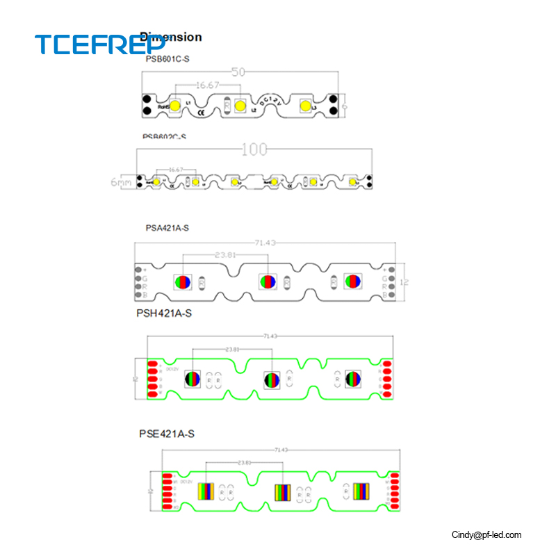 S-Shape Zigzag 60 LED RGB Color Changing Flexible Strip
