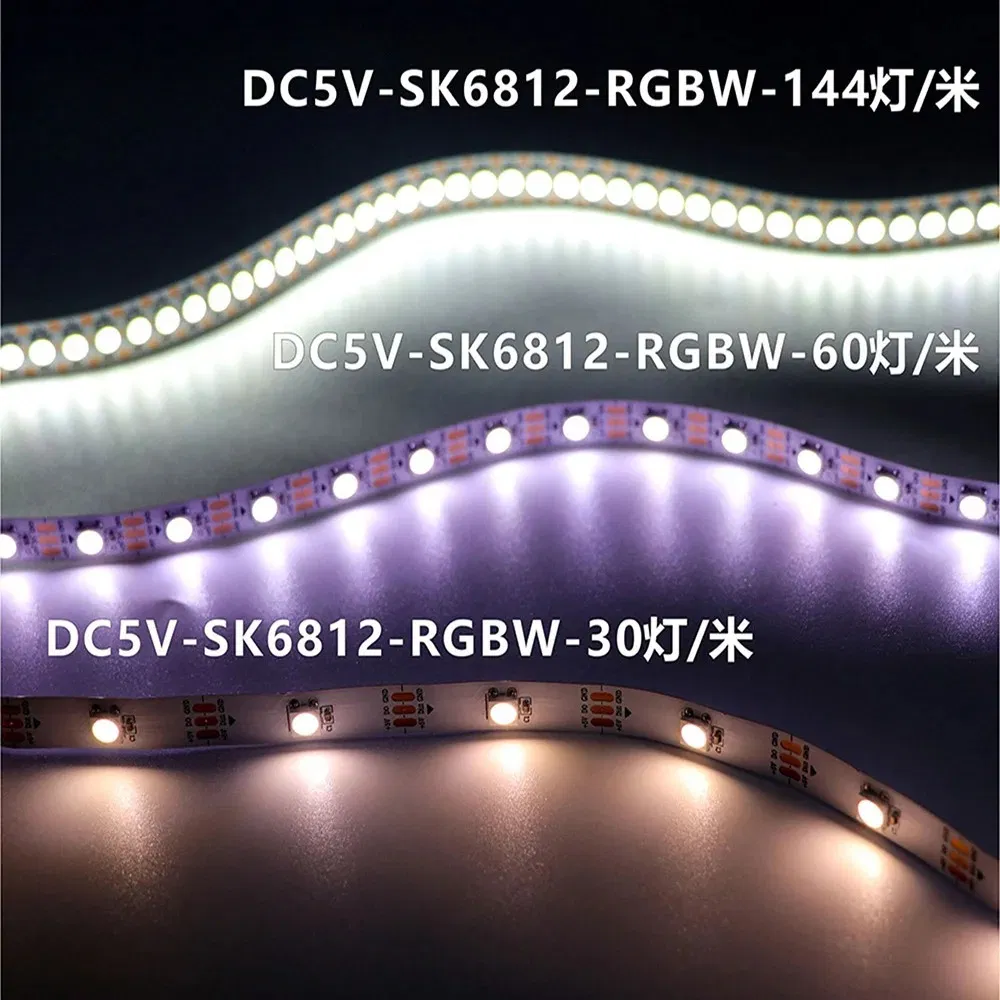 4in1 Addressable Ws2812 Sk6812 Pixel LED Strip 5050 RGB RGBW DC5V 12V 3060144LEDs