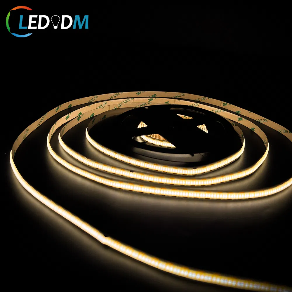 Flexible Brightest 12V 12 Volt 24V 480chips/M Cut Anywhere Free-Cut Outdoor 4000K Ra>90 Fcob COB LED Strip (ETL CE RHoS)