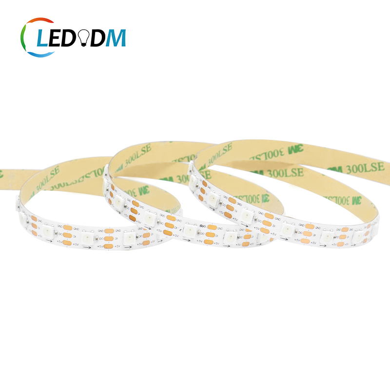 China Manufacturer 5V Ws2812b Ws2812 Sk6812 5050 RGB Color Chaging LED Strip Addressable Pixel Digital LED Lighting Strip with ETL