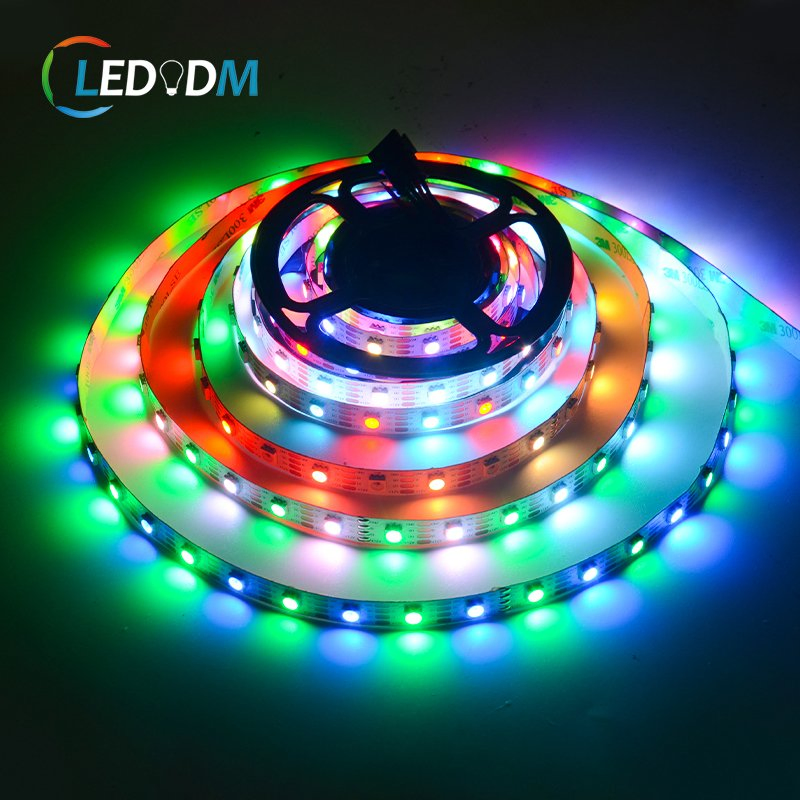 China Manufacturer 12V Ws2815 12 Volt 5050 RGB Color Chaging LED Strip Addressable LED Light Strips with ETL