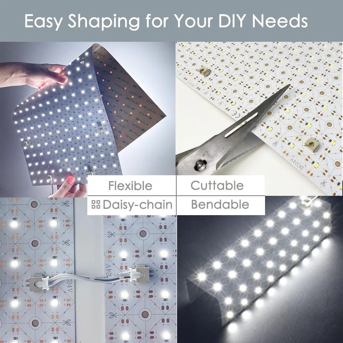CCT 2700K-6500K 840LEDs/PCS 24V ETL Tunable White Fleixble LED Sheet Panel for Marble Backlight