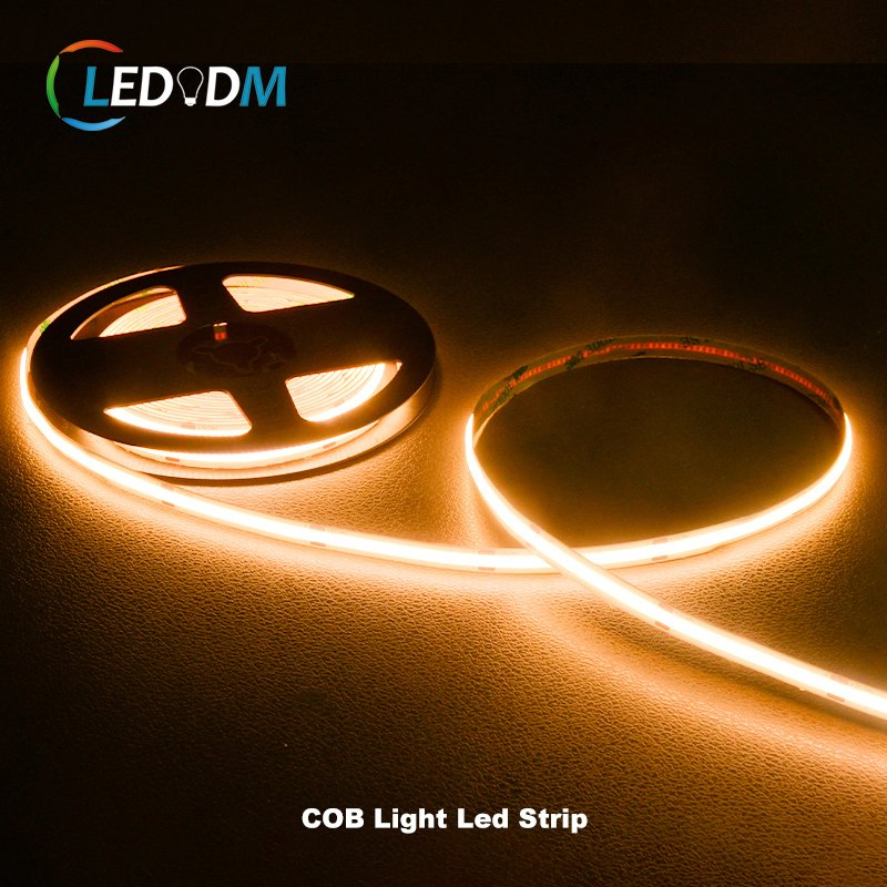 Dim to Warm 24V CCT COB LED Vs SMD LED Strip Warm White Ultra Thin Cheap Dream Color China COB LED Strip with ETL CE Rhos