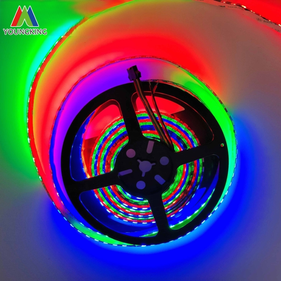 Addressable LED Strip Magic LED Strip 96 LEDs/M Bulit-in IC Apa102 5050 RGB 5V 12mm PCB RGB LED Strip