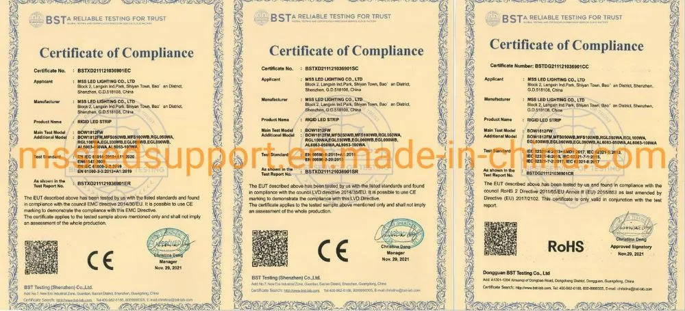 CE RoHS Certifications