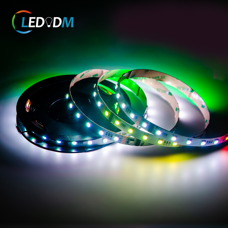 Factory Direct 24 Volt 24V DMX Controlled Ucs512 TM512 SMD5050 RGB Pixel Addressable LED Strips (ETL CE)