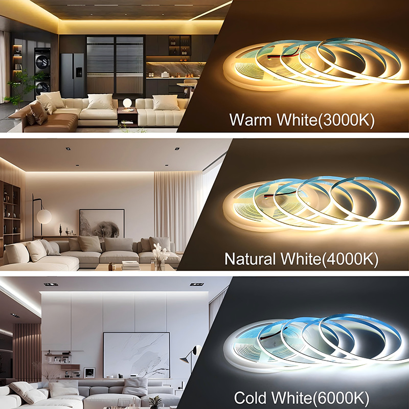 Ultra Narrow 3mm COB Strips Light 384LEDs/M 12V DC 7W/M Flexible Cuttable LED Ribbon for Indoor Christmas Hotel Home