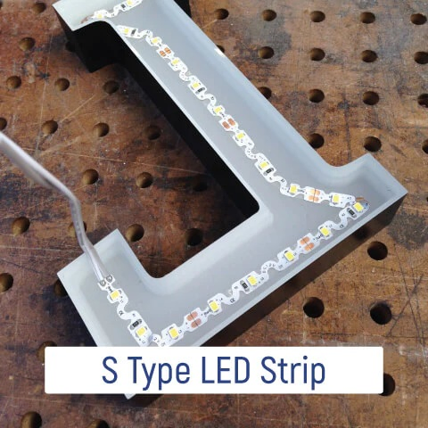 Bendable S Shape Zigzag 2835 SMD 2835 LED Strip 6mm 2835 LED Strip for Mini Letters