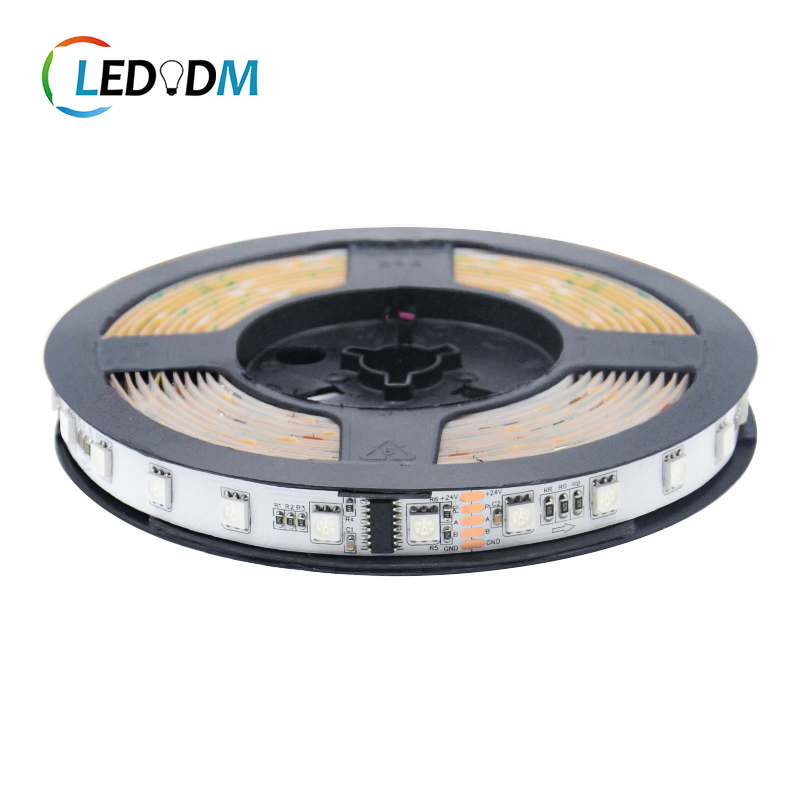 Factory Direct 24 Volt 24V DMX Controlled Ucs512 TM512 SMD5050 RGB Pixel Addressable LED Strips (ETL CE)