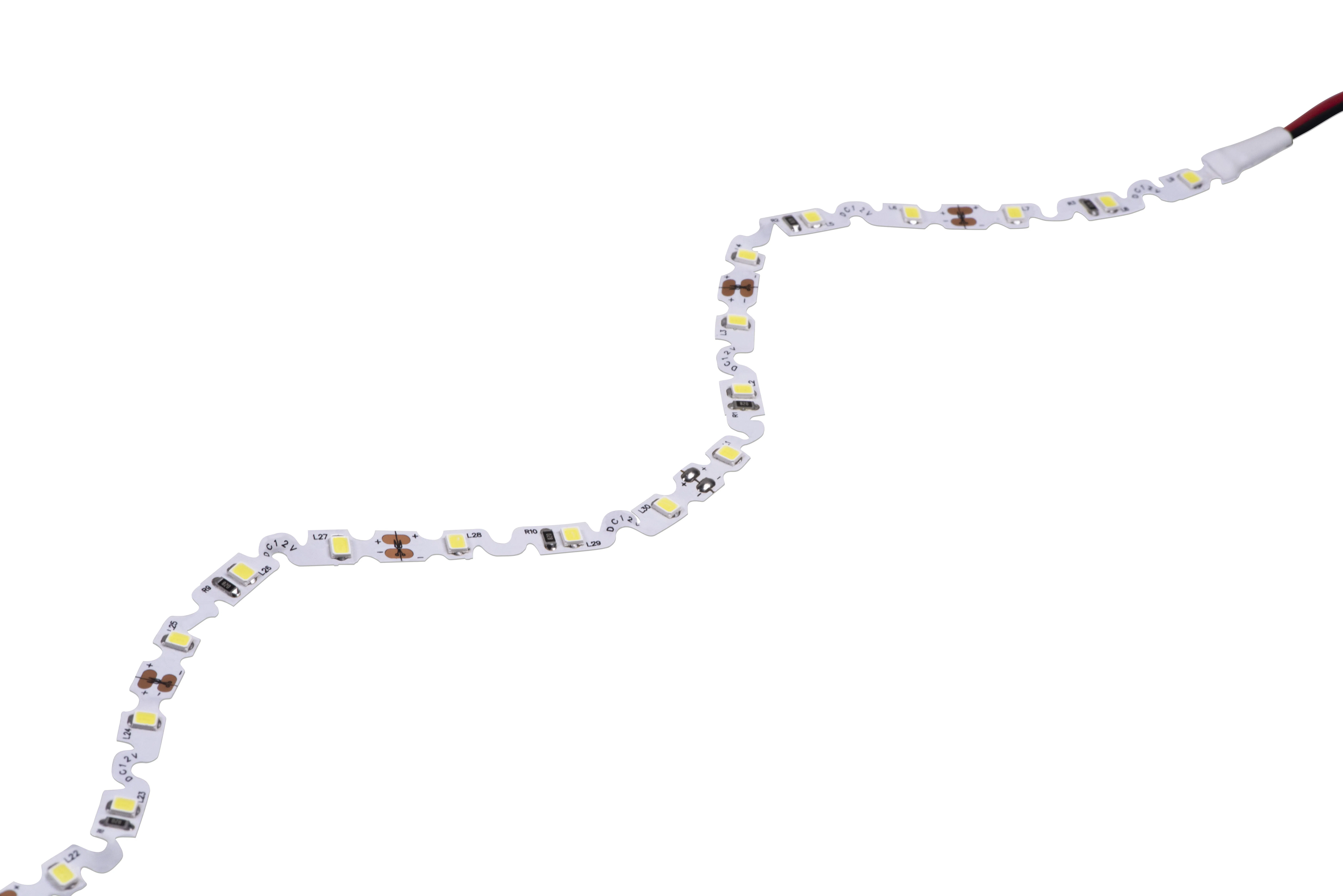 Customized Bendable Zigzag DIY LED Light Tape S Shape 6mm Ultra Slim Flexible Soft 2835SMD LED Strip Light Decoration Lighting