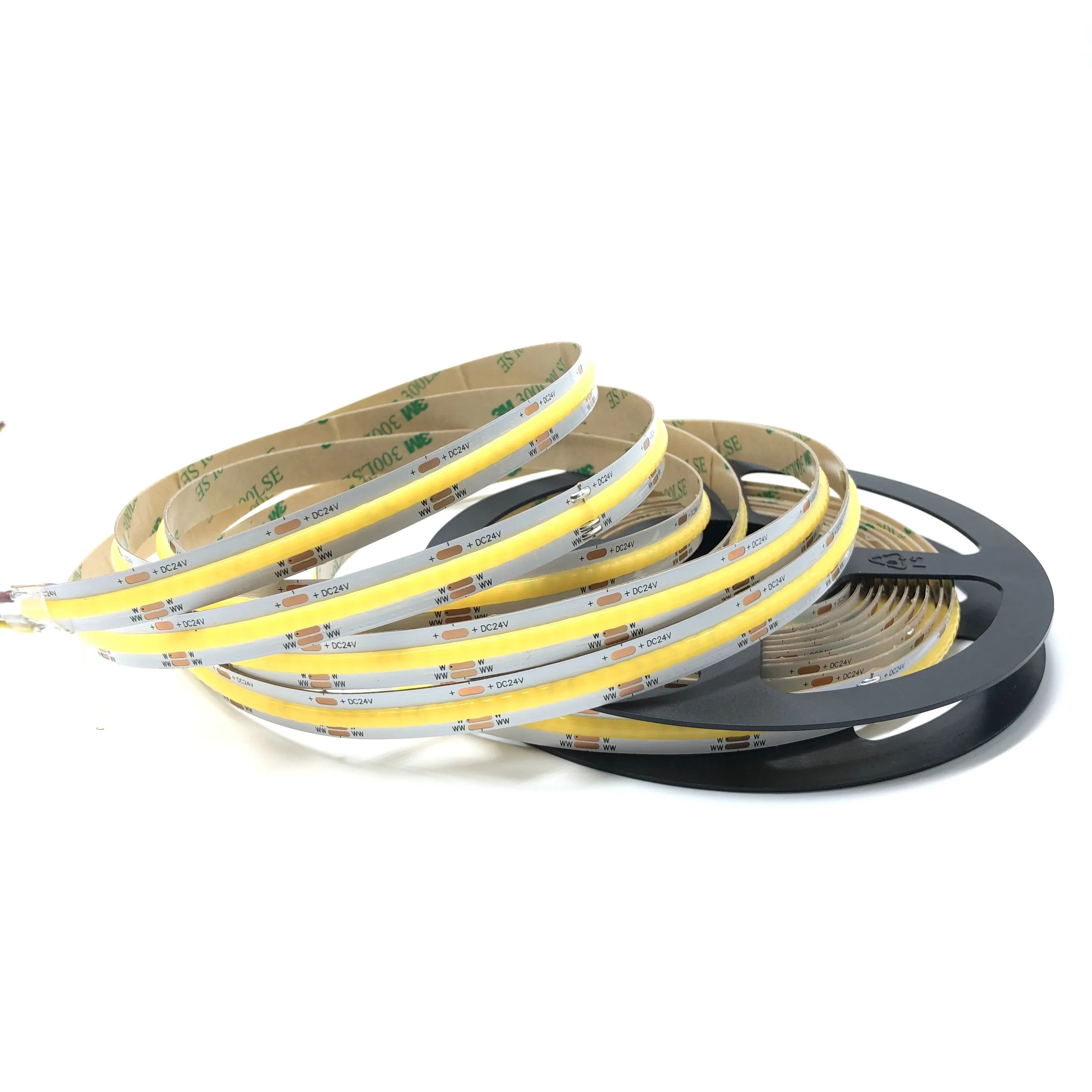 Dotless COB CCT LED Strip Light DC24V Adjustable White LED Tape Lighting