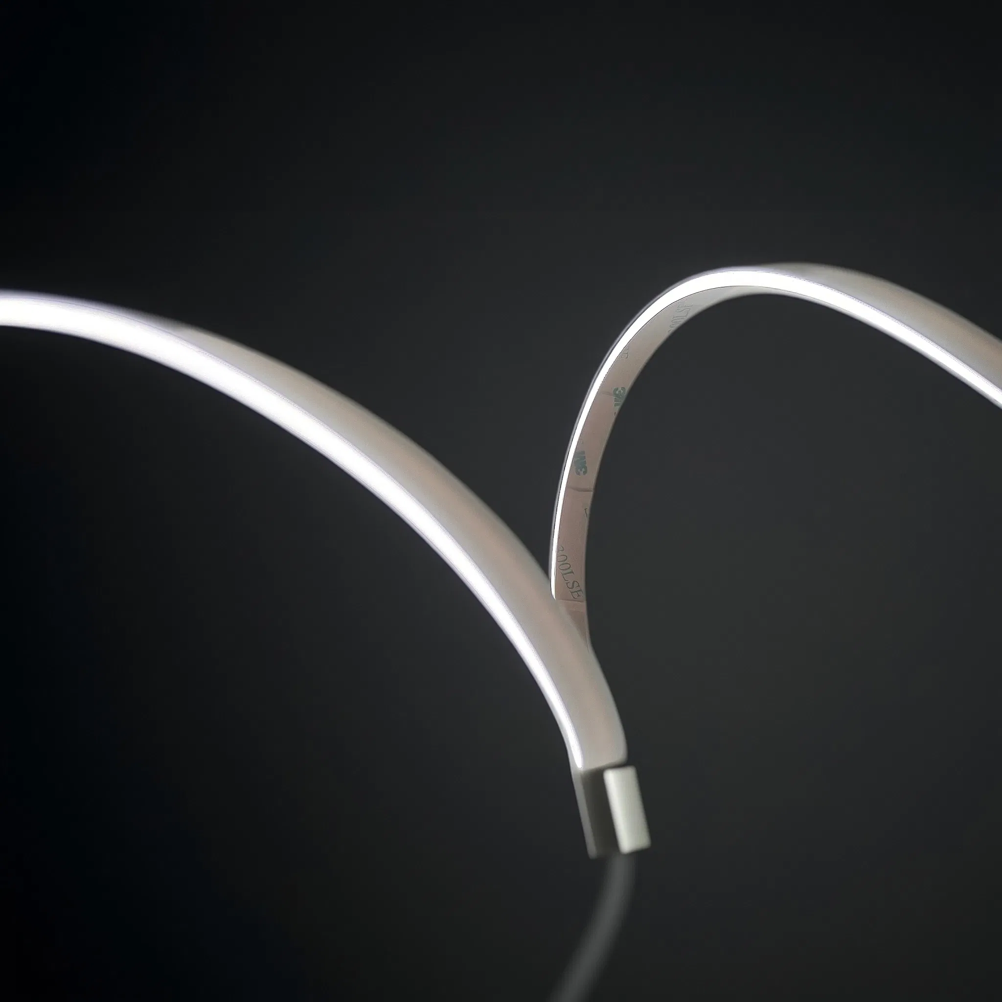 IP68 0804 Dual Color Ultra-Thin 12V 24V 480 Lamp COB Neon Silicone White LED Strip for Landscape Solid Side Emitting Black