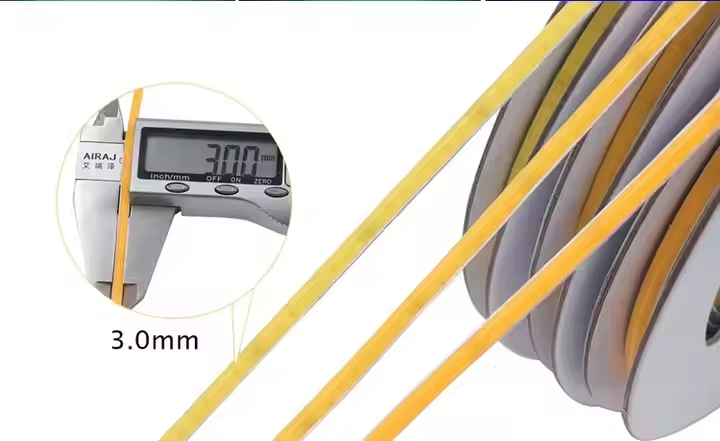 Ultra Narrow 3mm COB Strips Light 384LEDs/M 12V DC 7W/M Flexible Cuttable LED Ribbon for Indoor Christmas Hotel Home