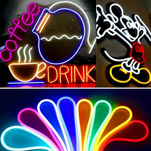 1cm Free Cutted Silicon Gel LED Flex Neon Used for 12V/24V Advertising Signage