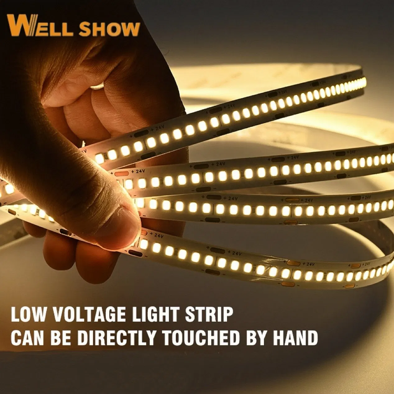 High Efficacy 240LED/M 2835 SMD 24V 8mm Dimmable Addressable Outdoor LED Strip