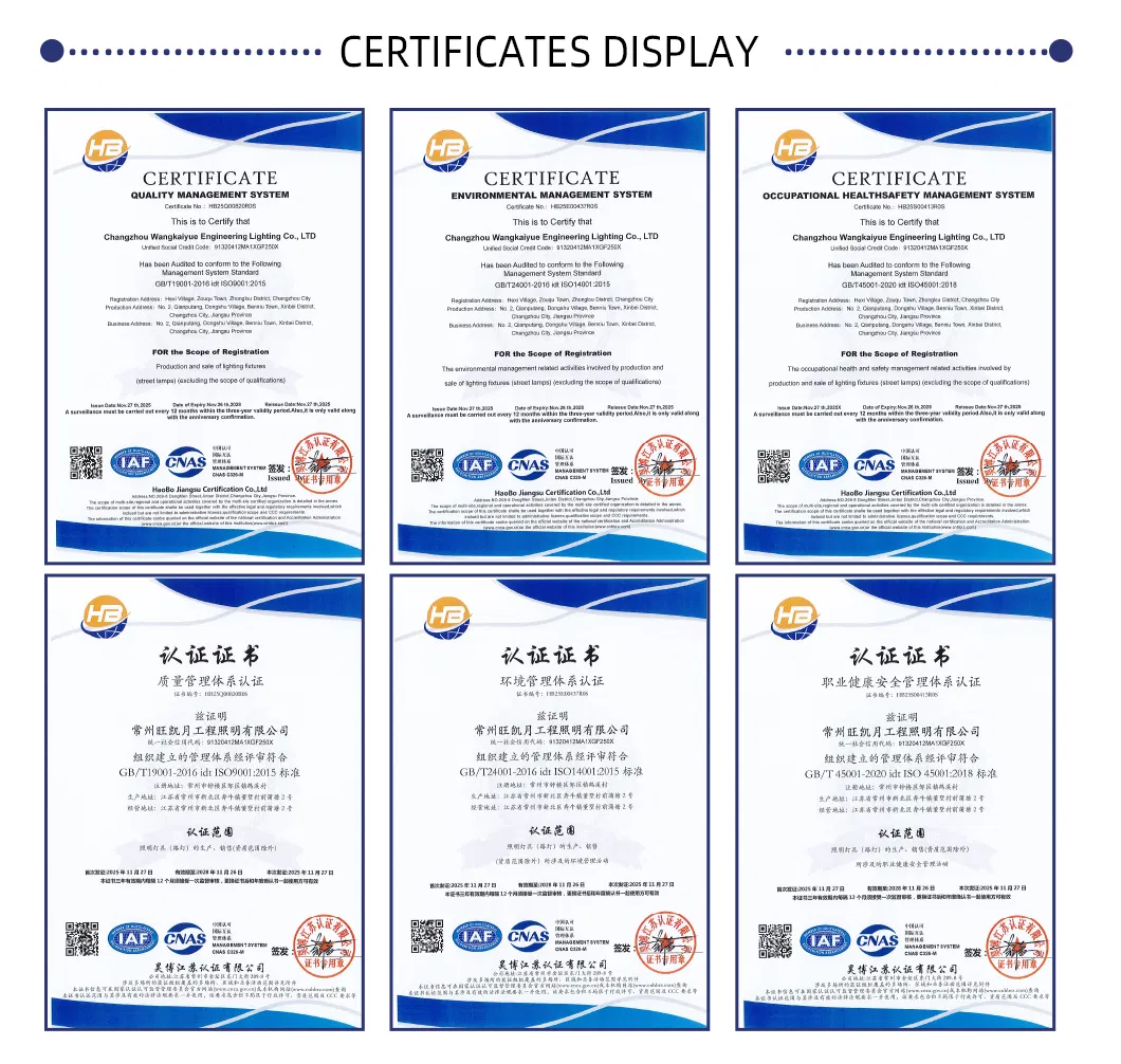 Certifications