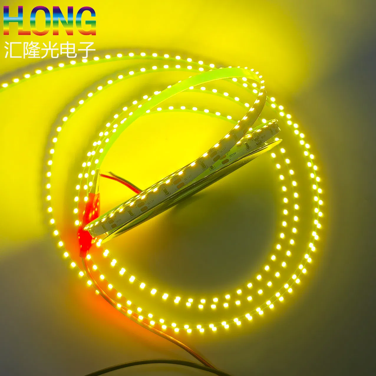 DC12V 120LEDs/M SMD3014 Side-Emitting LED Lemon Yellow Amber-Ish Flexible LED Strip for Decorative Lighting