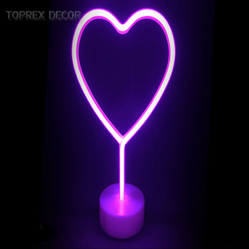 Toprex Home Party Decor Battery Powered Pink Heart LED Flexible LED Strips