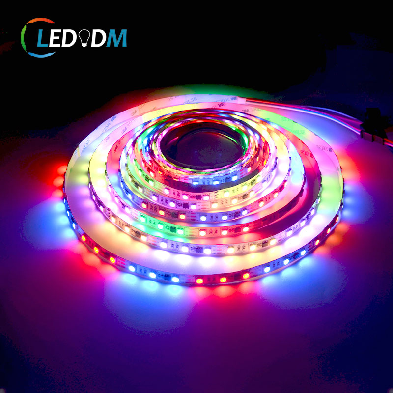 Spi Ws2811 IC Addressable Dream Color RGB 60LEDs/M 12V 24V Smart Digital LED Strip