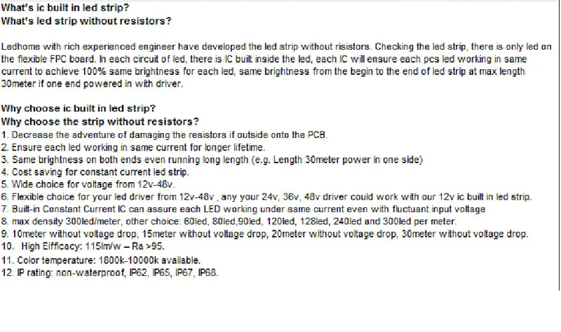 LED Strip Advantages