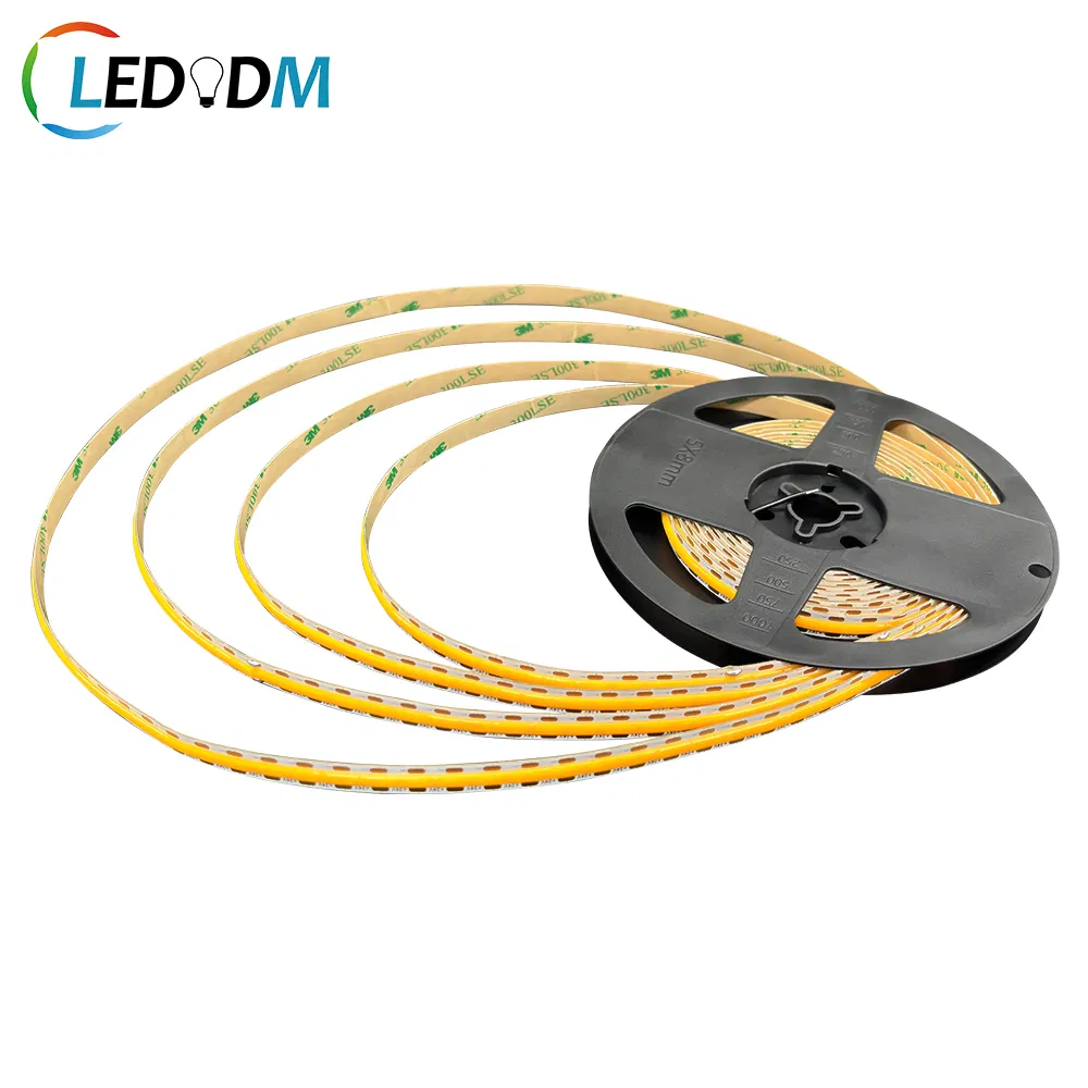 Flexible Brightest 12V 12 Volt 24V 480chips/M Cut Anywhere Free-Cut Outdoor 4000K Ra>90 Fcob COB LED Strip (ETL CE RHoS)