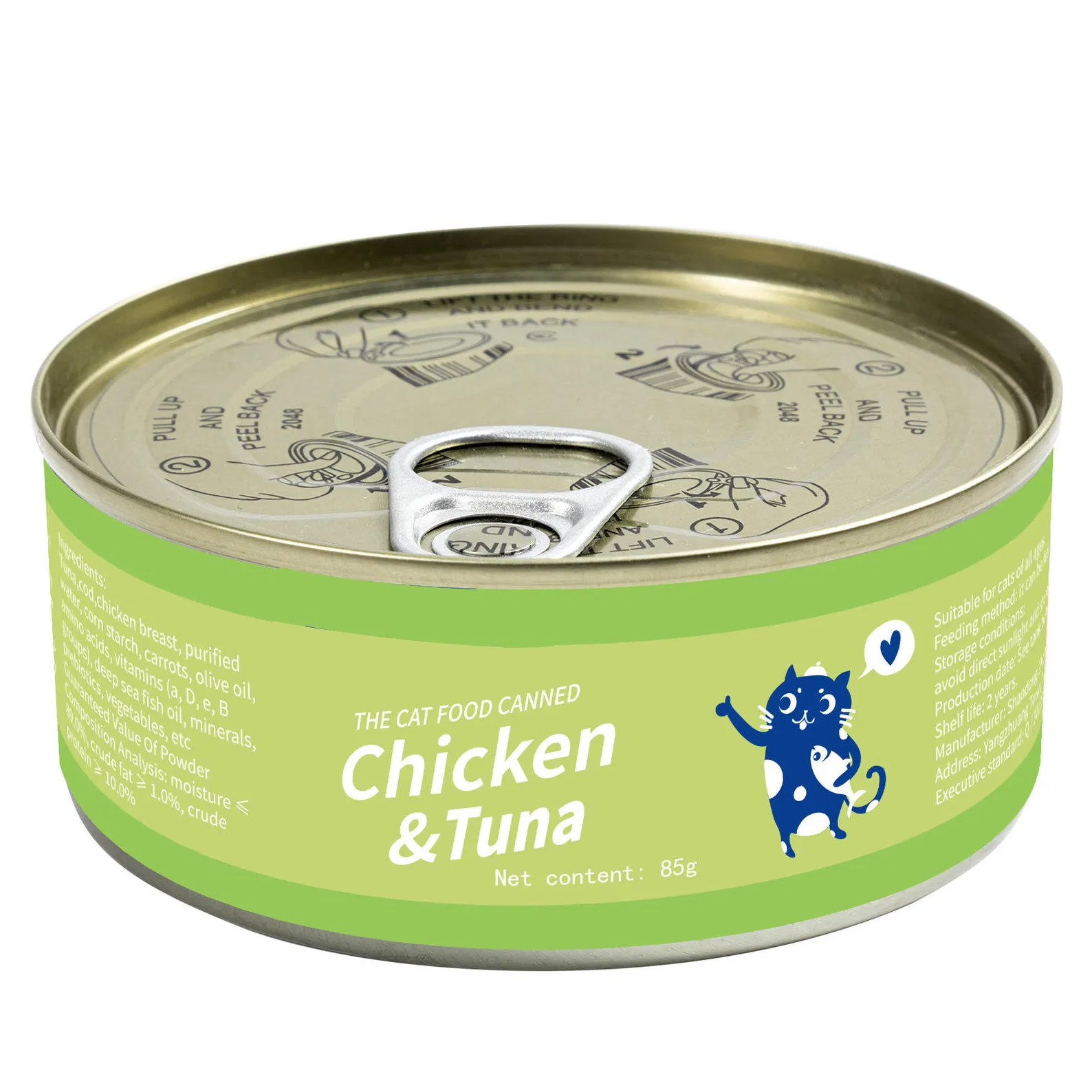 Comida enlatada para gatos de atún y sardina - Alta Omega-3, Reduce la caída del pelo