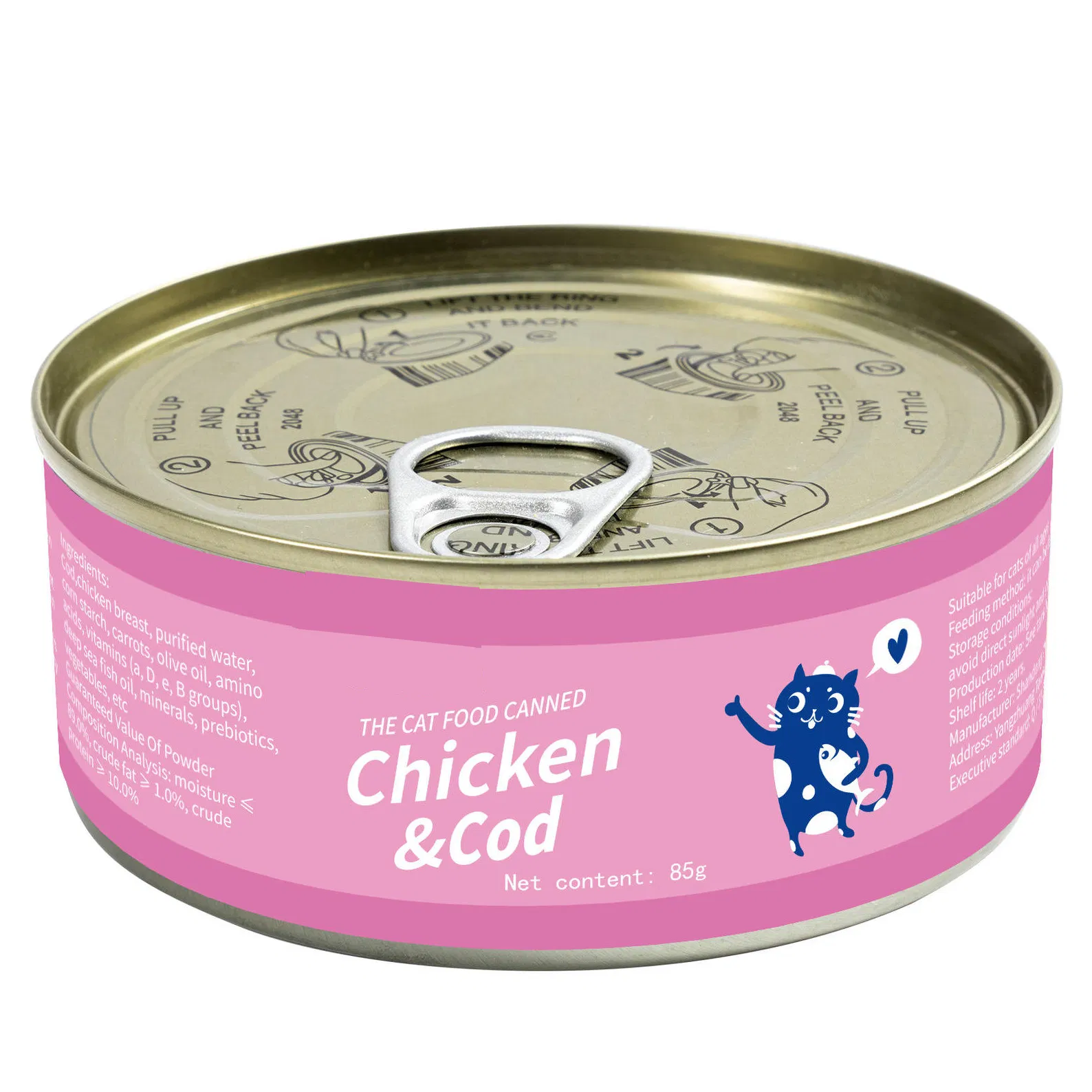 Comida enlatada para gatos de atún y sardina - Alta Omega-3, Reduce la caída del pelo