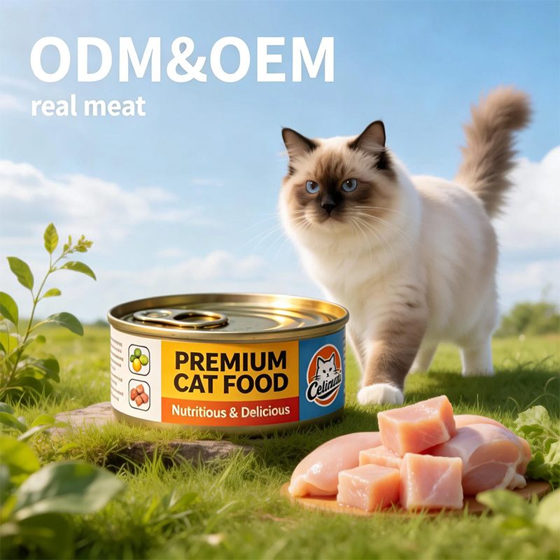Comida húmeda para gatos de alto contenido proteico enlatada de res, fabricación original de China