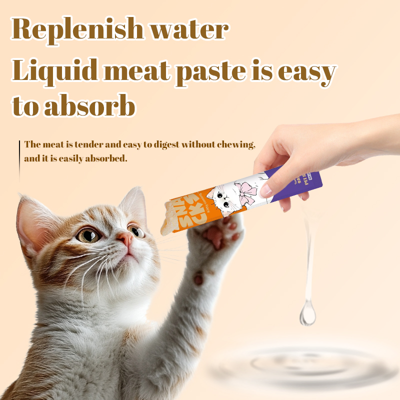 Tiras de comida húmeda para gatos, ricas en nutrientes, para estómagos sensibles