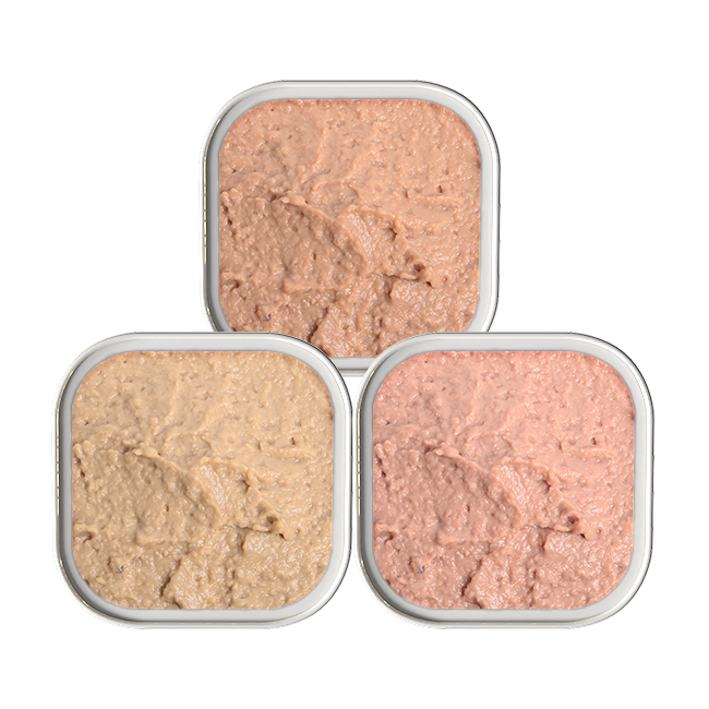 Comida Húmeda para Perros Alta Palatabilidad Mousse Paté Sin Granos Mejores Vendedores Entrante Fácil Digestión Gato Adulto y Senior Dieta Saludable Comida para Mascotas 100g