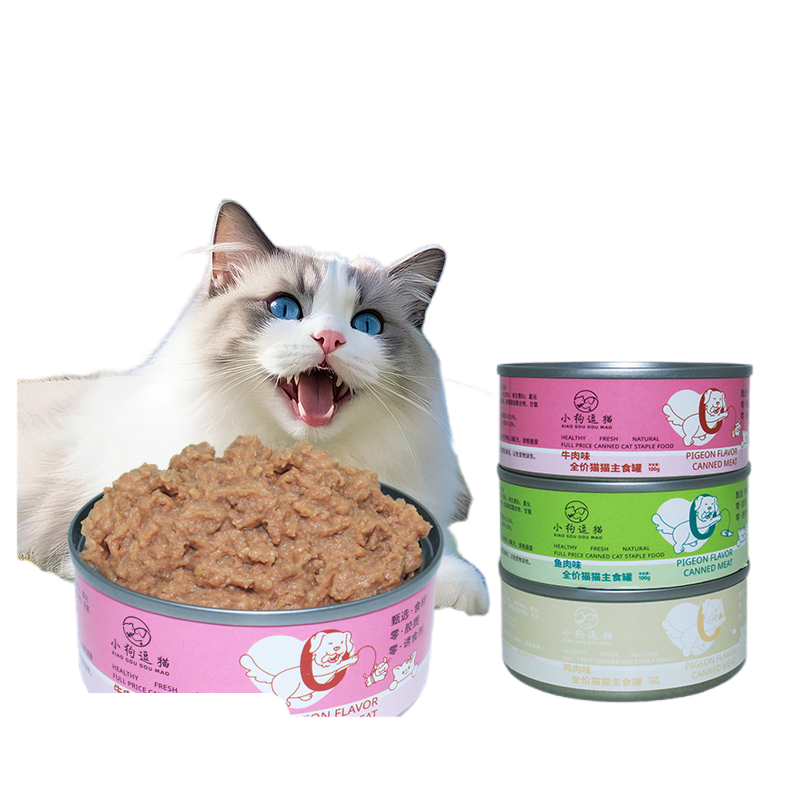 Comida para gatos de forma personalizada con ingredientes limitados de pescado y pollo