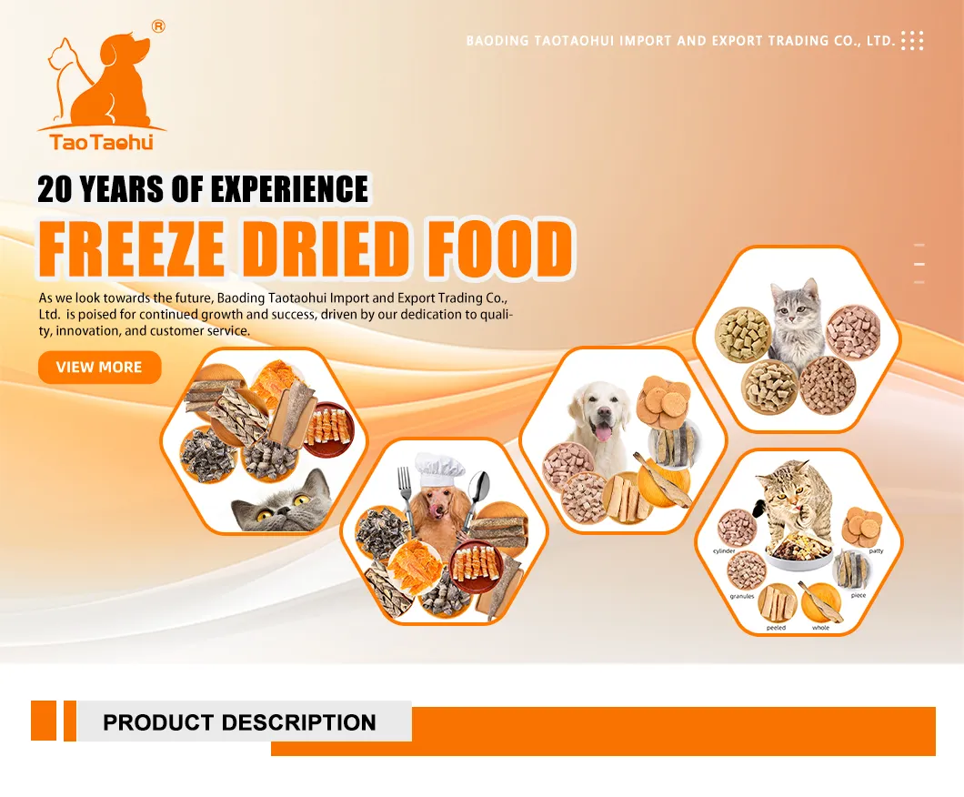 Exportar Grado Apetitoso Comida Liofilizada para Mascotas Snacks Saludables