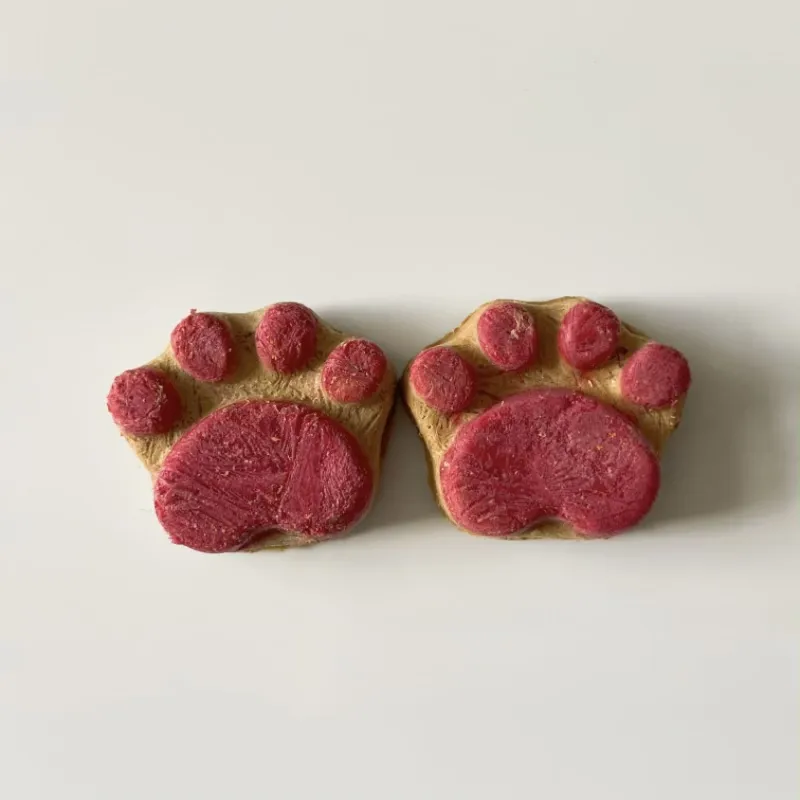 Alimentos para mascotas bajos en grasa galletas deshidratadas en forma de pata bocadillos de yema de huevo