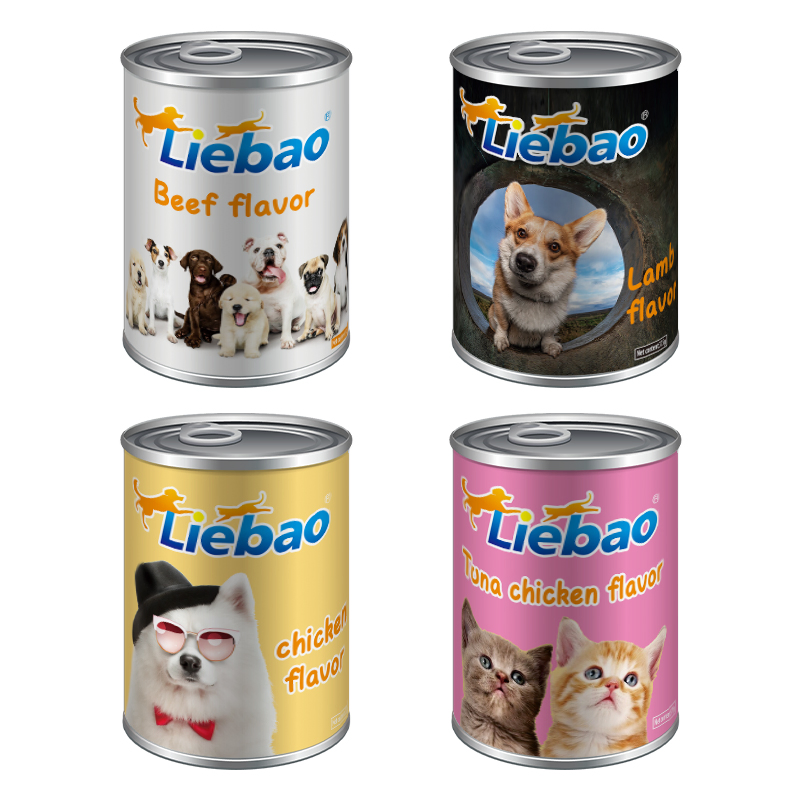 Comida húmeda gourmet para gatos en latas convenientes para mascotas