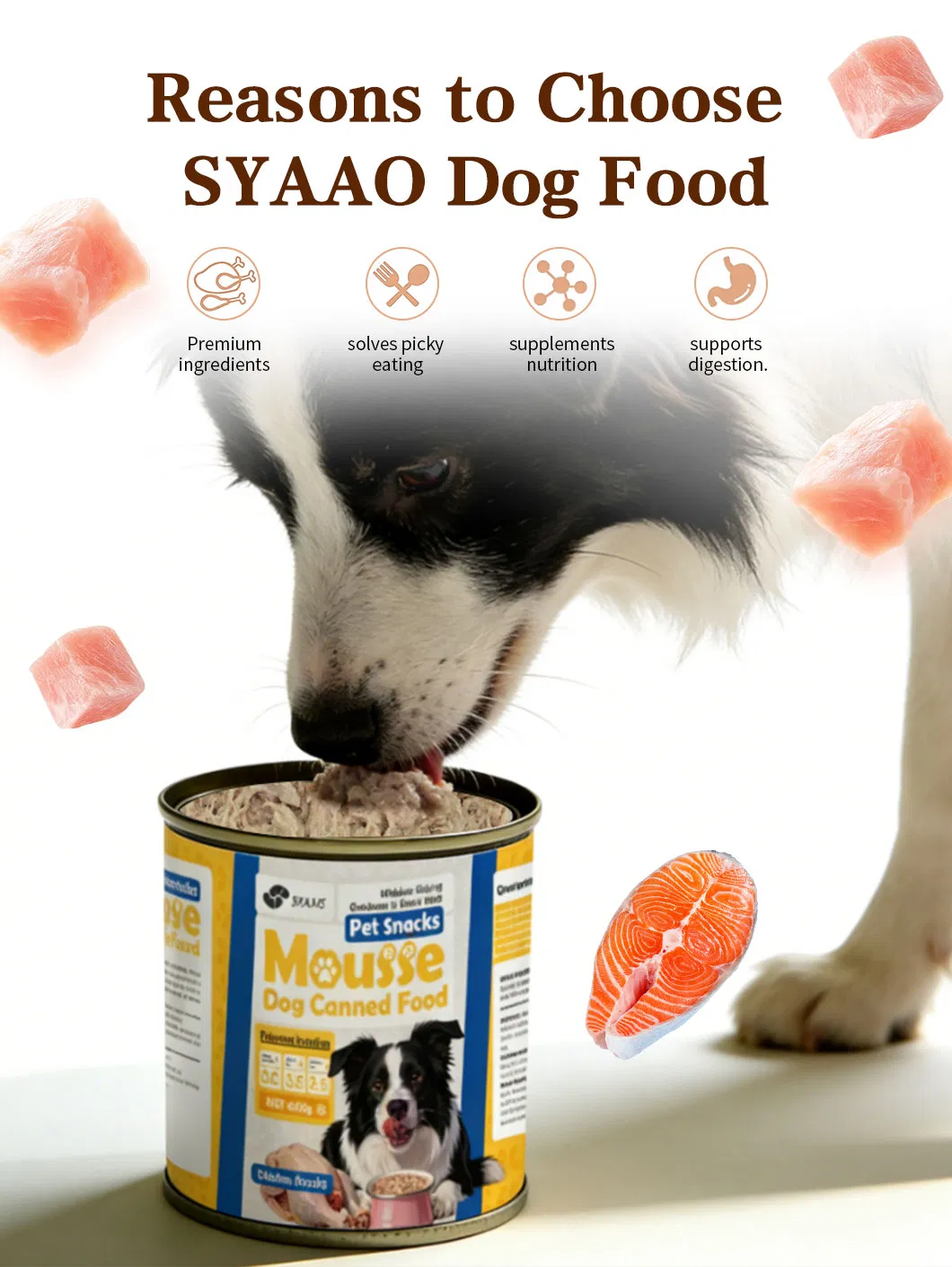 Comida Húmeda para Mascotas Desmenuzada 70% Carne de Pollo Comida para Gato 400g Enlatada para Gato