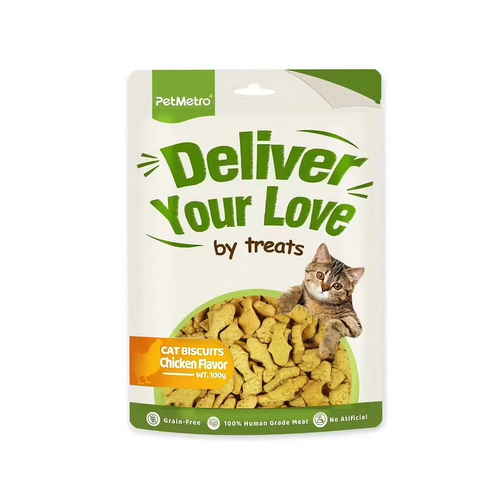 Galleta para gatos de un solo ingrediente natural diseñada para marcas de mascotas globales, comida para gatos liofilizada