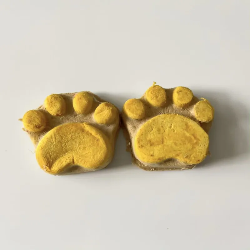 Alimentos para mascotas bajos en grasa galletas deshidratadas en forma de pata bocadillos de yema de huevo
